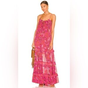 Misa Los Angeles Pink Magdalena Floral Maxi Dress